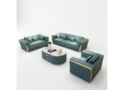 Ensemble de canapé Canapé Suite 3+2+1 Canapé design Canapé design Groupe de sièges 3 pièces.