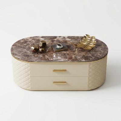 Conception Table basse Imitation marbre Pierre Vivre Café Canapé Table d'appoint