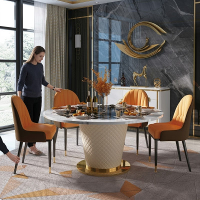 Ensemble de chaises de salle à manger de designer, ensemble de 4 chaises de table et de fauteuils.