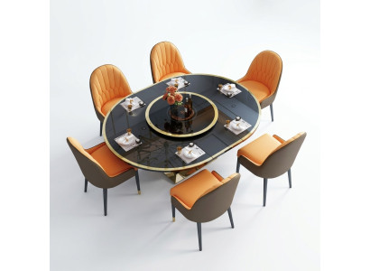 Table à manger design Table de salle à manger Ovale Verre Tables rondes Modernes Extensibles