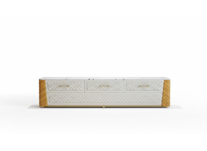 Sideboard TV Lowboard Meuble TV Armoire XXL Table en bois Marbre de salon