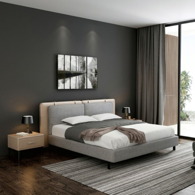 Lit double, lit de mariage, lit de design de luxe, lits de luxe, lit rembourré, lit de design