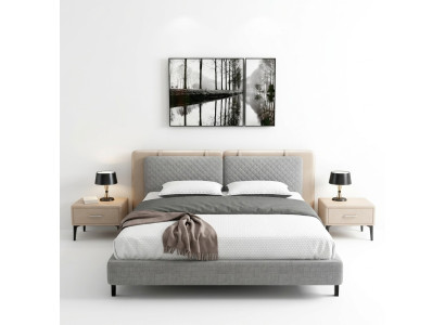 Lit double, lit de mariage, lit de design de luxe, lits de luxe, lit rembourré, lit de design