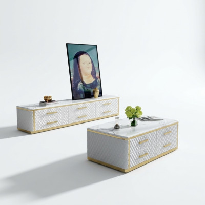 Table basse en acier inoxydable Table design en acier inoxydable Tables en acier inoxydable Canapé Côté