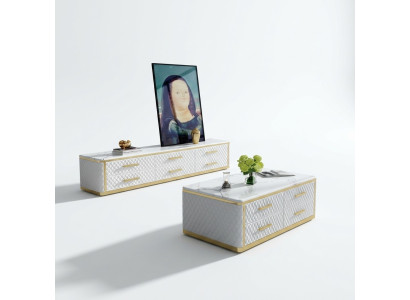 Table basse en acier inoxydable Table design en acier inoxydable Tables en acier inoxydable Canapé Côté