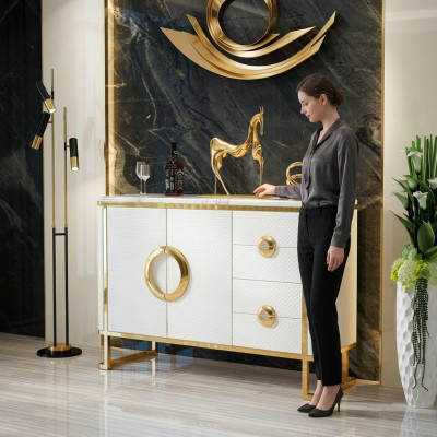 Noble Design Kommode Sideboard Italienische Kommoden Lowboards Leder