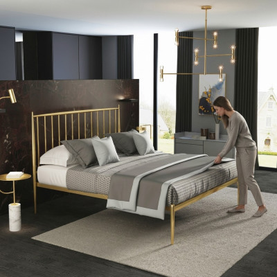 Meubles de designer en cuir italien Lit Double Chambre à coucher 180x200cm