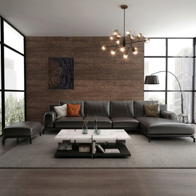 Suite canapé canapé design Canapé d'angle avec repose-pieds Rembourrage Paysage de vie