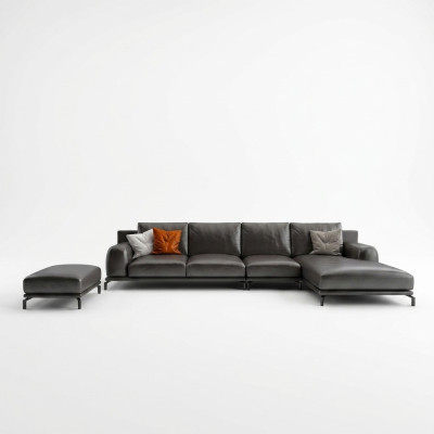 Suite canapé canapé design Canapé d'angle avec repose-pieds Rembourrage Paysage de vie