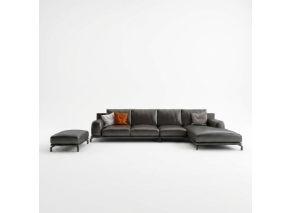 Suite canapé canapé design Canapé d'angle avec repose-pieds Rembourrage Paysage de vie