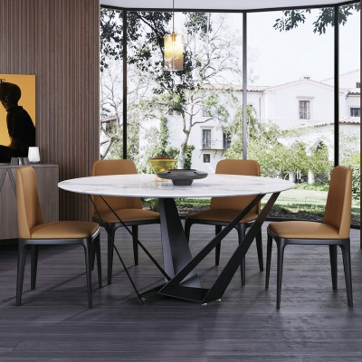 Table ronde de luxe, tables à manger design de 130 cm, tables rondes de conférence.
