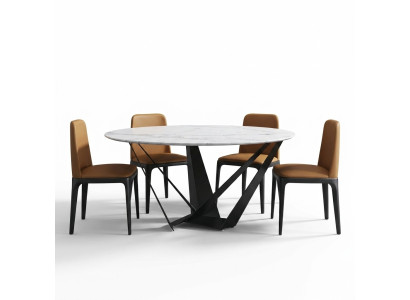 Table ronde de luxe, tables à manger design de 130 cm, tables rondes de conférence.