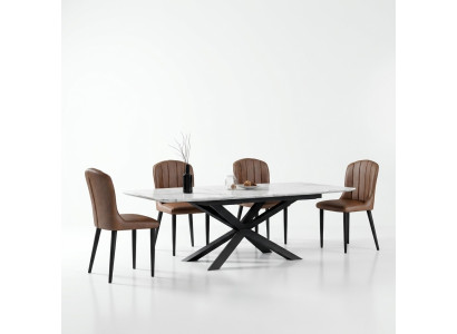 Meubles design italiens Table à manger Bureau Conférence Table de luxe en métal