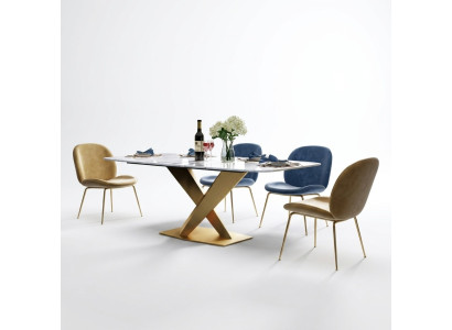 Table à manger + 4x chaises Chaise Salle à manger Set Ensemble de salle à manger moderne Table Tables