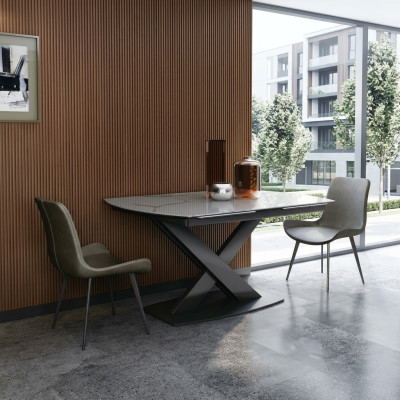 Design Groupe de salle à manger Table + 2 chaises Siège Suite de rembourrage Tables dossier