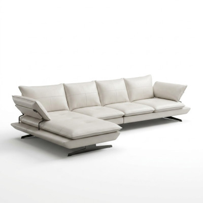 Canapé d'angle Canapé Sofa Rembourrage Paysage vivant Coin Déco Canapés Ensemble en forme de L