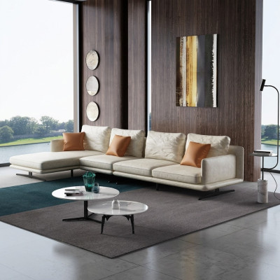 Canapé d'angle en cuir design Canapé d'angle Rembourrage Coin Canapé Siège Décoratif Coin Suite en L-forme