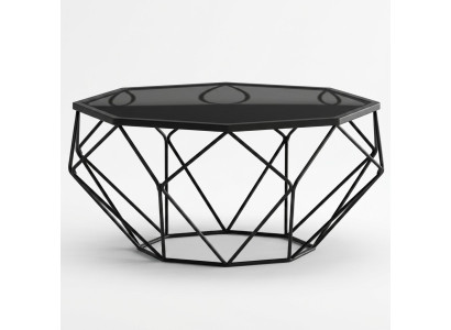 Meubles de style italien Table basse en acier inoxydable Canapé Tables en verre Table de commande