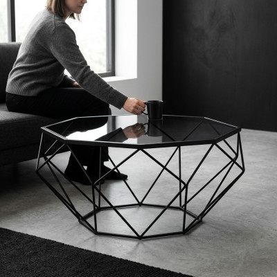 Table basse de conception avec table d'appoint 2 pièces. Ensemble de tables de canapé en acier inoxydable