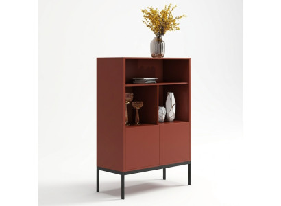 Commode italienne de style meubles de designer, armoires de garde-robe hautes orange