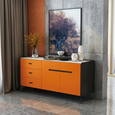 Meubles de style italien Commode haute Armoires de garde-robe design Orange