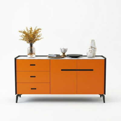 Meubles de style italien Commode haute Armoires de garde-robe design Orange