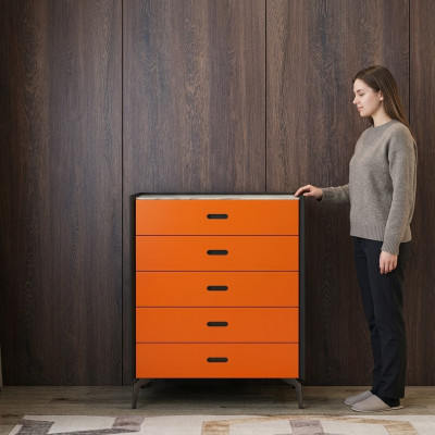 Style italien Mobilier Haute commode Armoire Armoires de designer Orange
