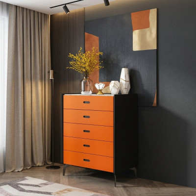 Style italien Mobilier Haute commode Armoire Armoires de designer Orange