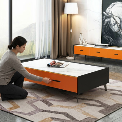 Mobilier de style italien Table basse Tables en verre Table de designer Salon