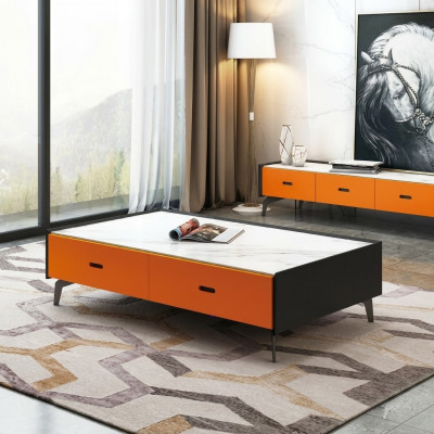 Mobilier de style italien Table basse Tables en verre Table de designer Salon