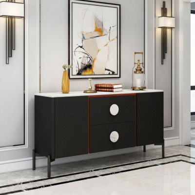 Designer italien Kommode Sideboard Schrank Regal Metall Luxus Wohnen