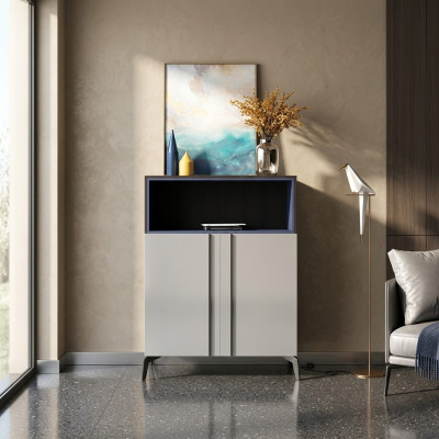 Design Commode Buffet Côté Buffet Bas Armoire Étagère Décorative Salon de Luxe