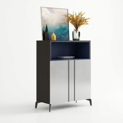 Design Commode Buffet Côté Buffet Bas Armoire Étagère Décorative Salon de Luxe