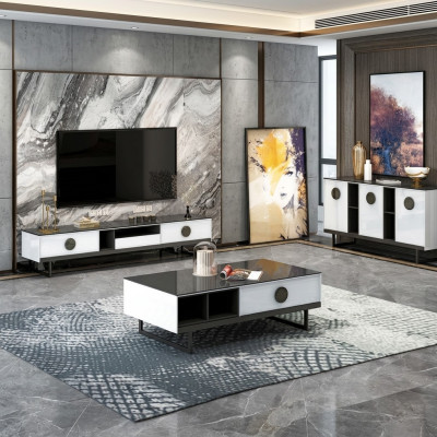 Commode + Table basse + Meuble TV Buffet nouveau mobilier design italien