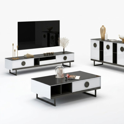 Commode + Table basse + Meuble TV Buffet nouveau mobilier design italien