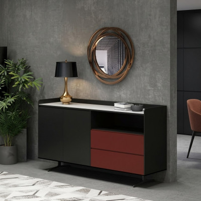 Commode de designer italien Style Mobilier Haute Armoire Armoires Orange