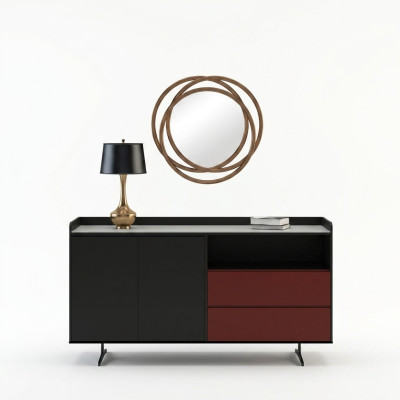Commode de designer italien Style Mobilier Haute Armoire Armoires Orange
