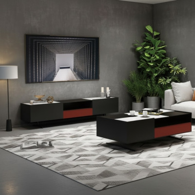 Meubles de designer italien 3 pièces. Ensemble Commode + Table basse + Meuble TV