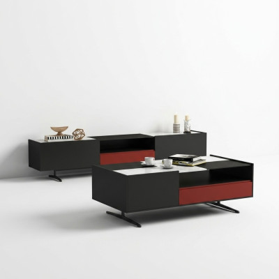 Meubles de designer italien 3 pièces. Ensemble Commode + Table basse + Meuble TV