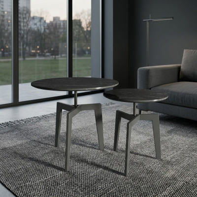 Ensemble de 2 tables basses décoratives tables d'appoint table de salon design.