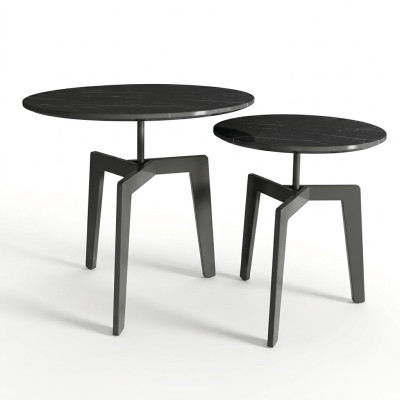 Ensemble de 2 tables basses décoratives tables d'appoint table de salon design.