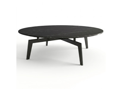 Canapé design rond de style italien, table basse, tables d'appoint, table ronde.
