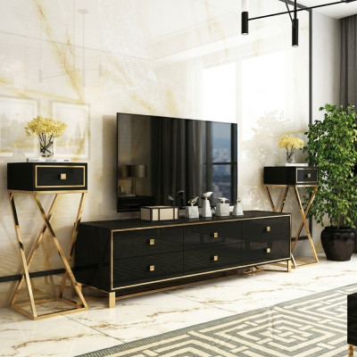 Buffet Meuble TV Commode TV Armoire Basse Meuble TV Décoratif Armoires
