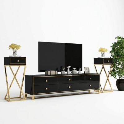 Buffet Meuble TV Commode TV Armoire Basse Meuble TV Décoratif Armoires