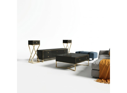 Meubles design italien 2 pièces. Ensemble commode + Table basse laquée
