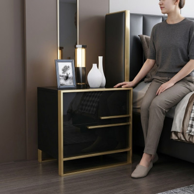 Design Table de nuit Console de luxe Côté de chambre Consoles en métal