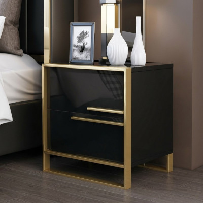 Design Table de nuit Console de luxe Côté de chambre Consoles en métal