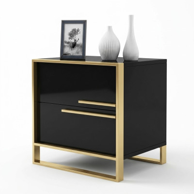 Design Table de nuit Console de luxe Côté de chambre Consoles en métal
