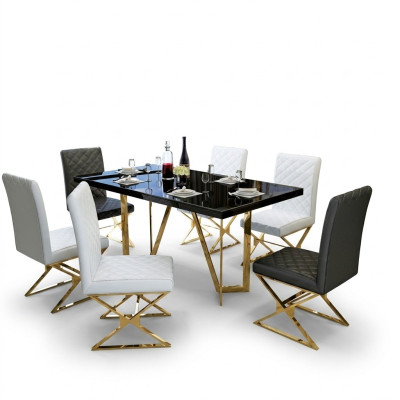 Table Table à manger moderne en bois Design décoratif Table en bois Table de salon Tables à manger Salle à manger