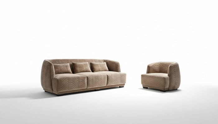 Canapé design Ensemble de canapés 3+1 places Canapé rembourré Suite de mobilier italien